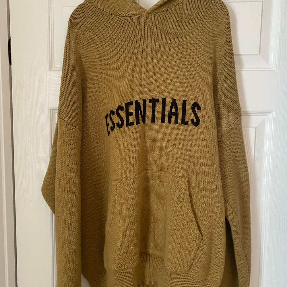 Fear of God Essentials Tan Hoodie